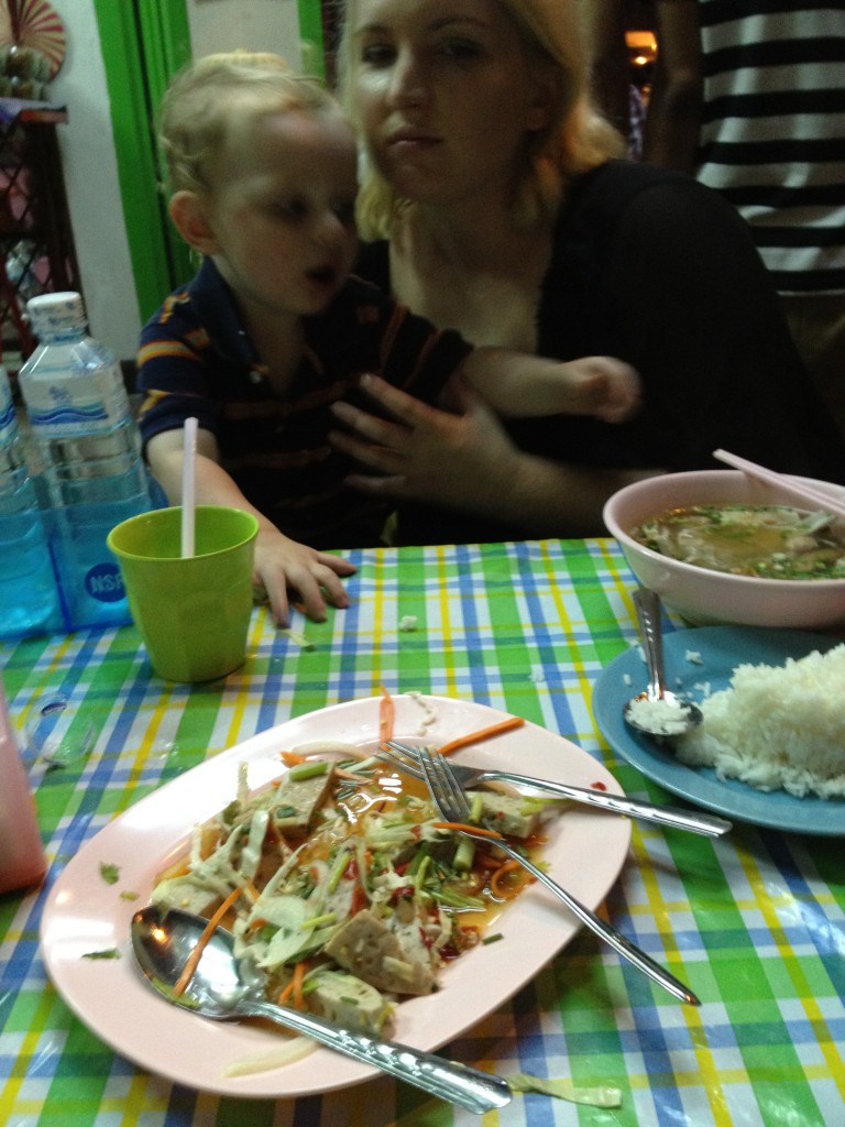 Eating out at a Bangkok street restaurant