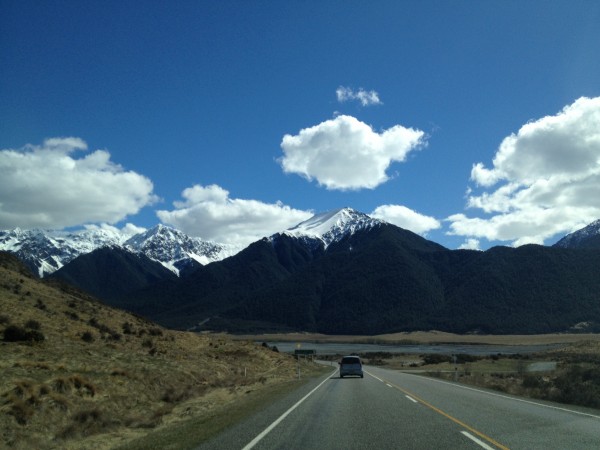 Christchurch to Greymouth Drive, Southern Alps, New Zealand