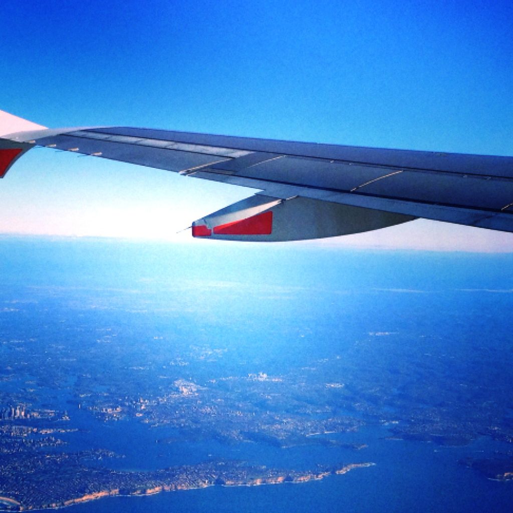 Jetstar flight over Sydney