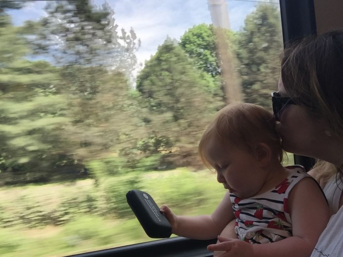 Bethaney and Hazel on the Train in Italy