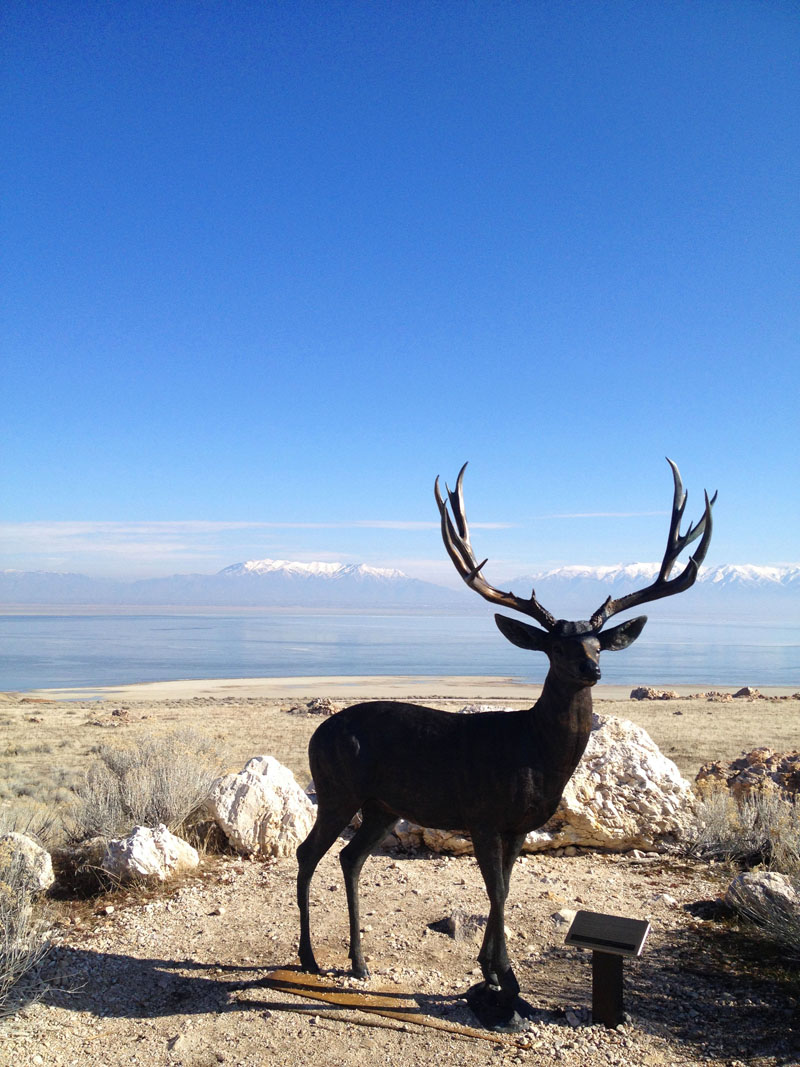 Antelope-Statue,-Antelope-Island-State-Park
