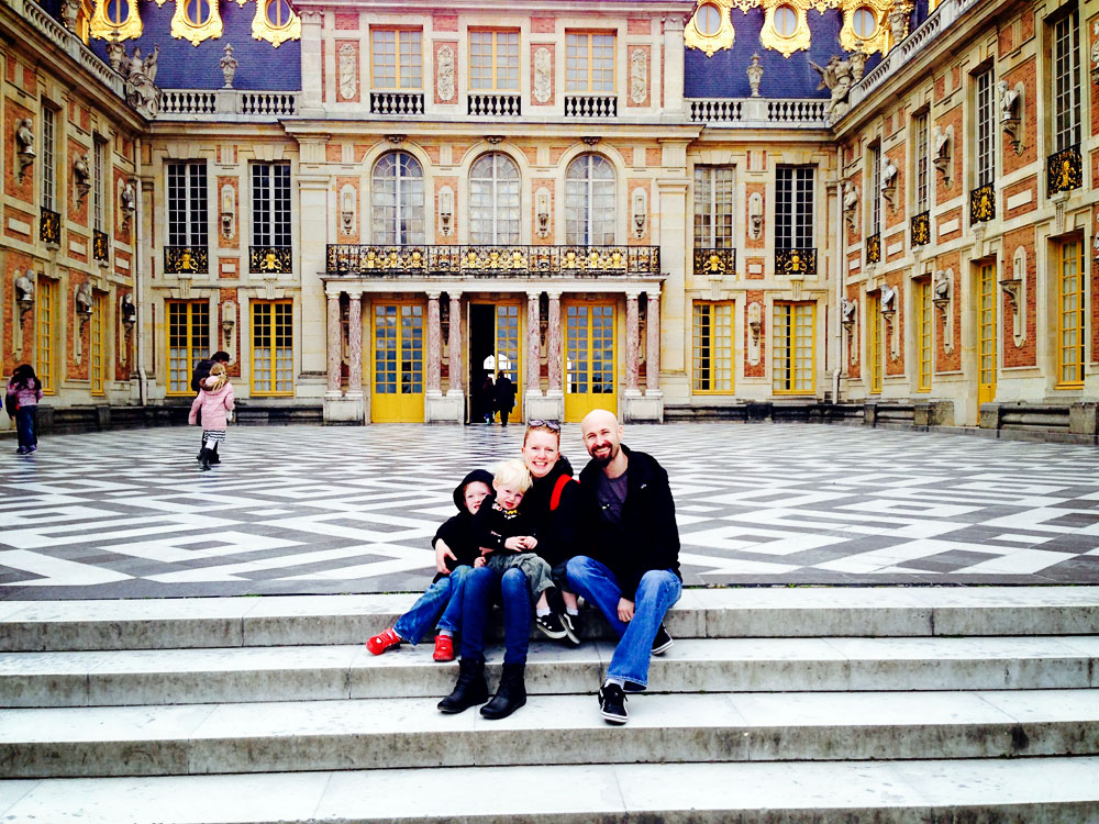 Keryn and Her Family in Versailles, France