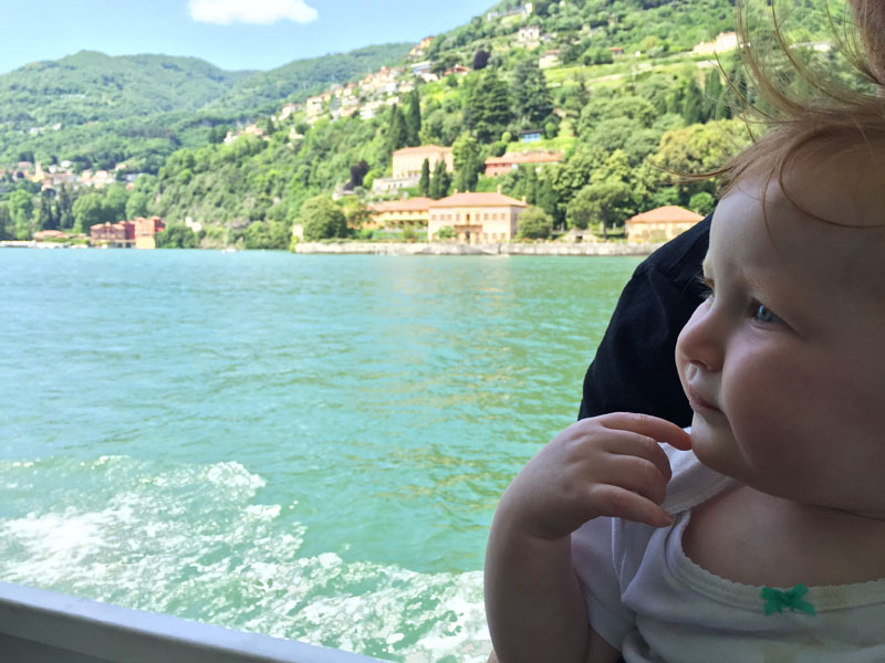 Hazel in Lake Como, Italy