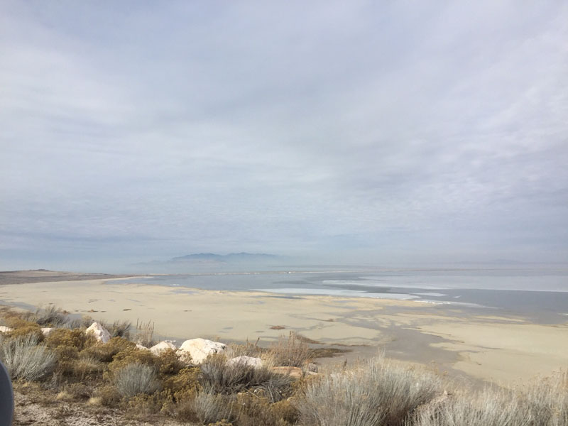 Looking Out to the Great Salt Lake, Antelope Island State Park Utah