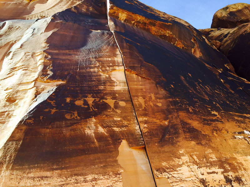 Native American Petroglyphs Near Moab