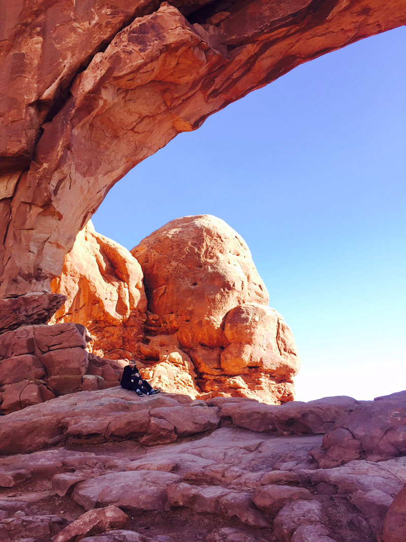 Reuben and Lee in Arches National Park