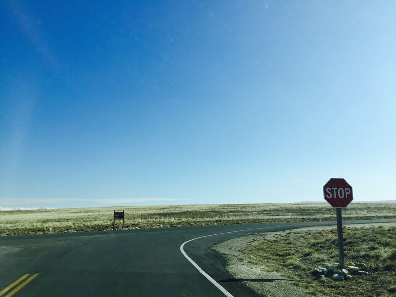 Stop Sign, Antelope Island State Park Utah