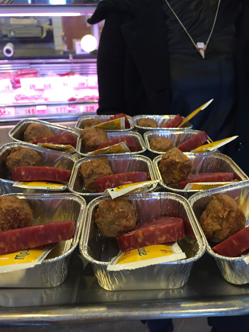 Salami and Meatball with Mustard, Amsterdam Food Tour