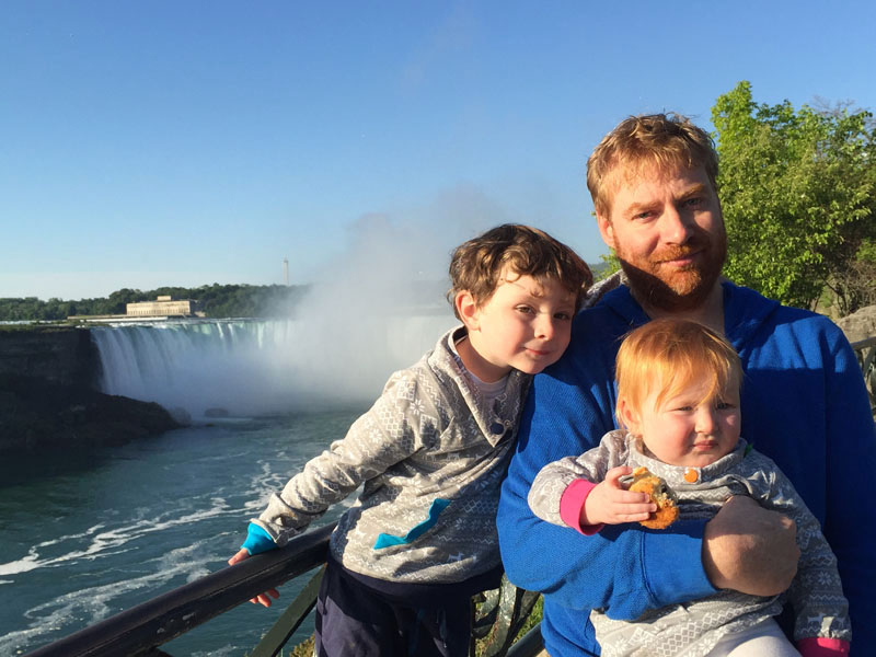 Lee, Reuben and Hazel at Niagara Falls, Canada