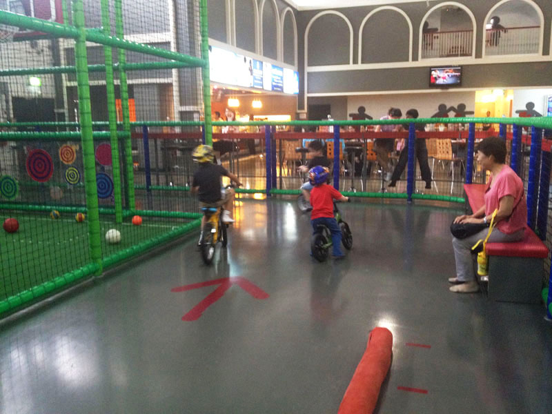 Reuben Riding a Bike at Funarium Bangkok, Bangkok for kids