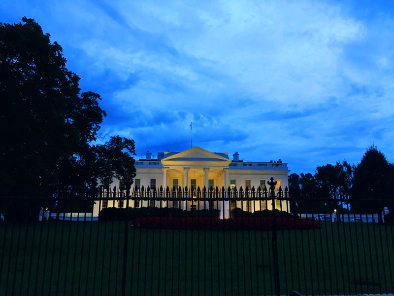 The White House at Twilight, East Coast Road Trip