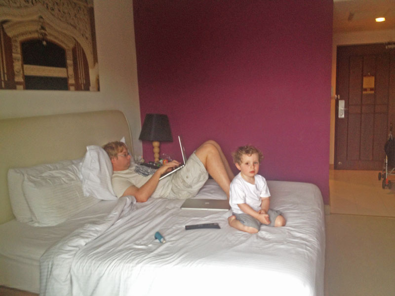 Lee and Reuben, Navaili River Resort, Where to Stay in Bangkok with kids