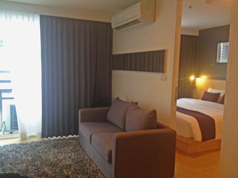 One bedroom suite at Arize, Where to Stay in Bangkok with kids.