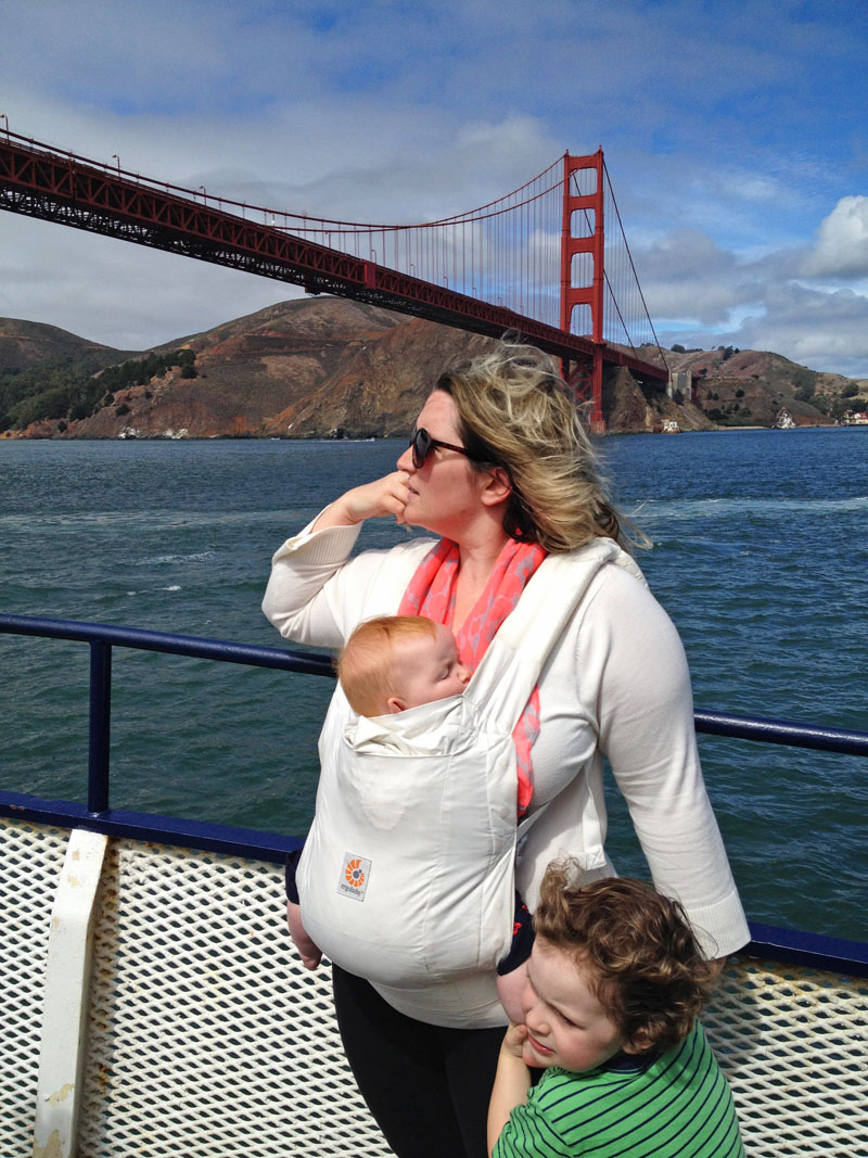 Bethaney, Hazel and Reuben Sailing Under the Golden Gate Bridge