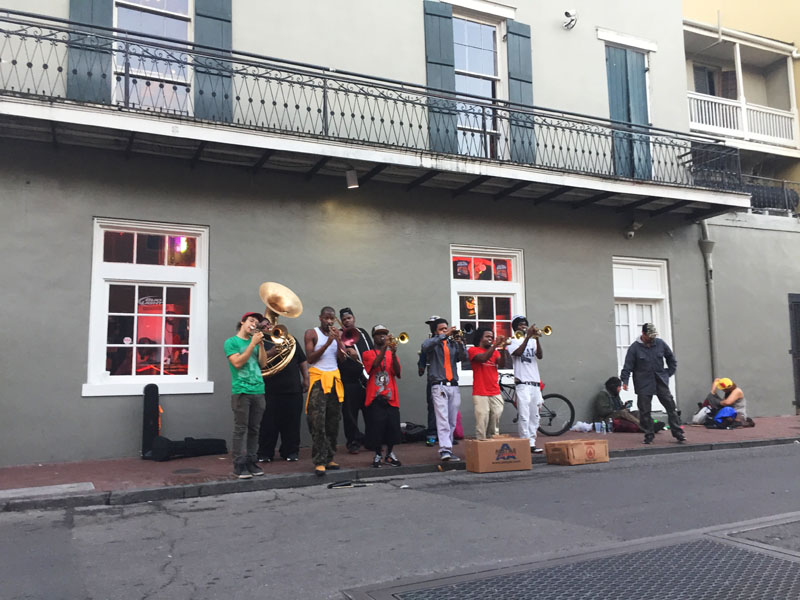Big Band Playing on the Streets of New Orleans