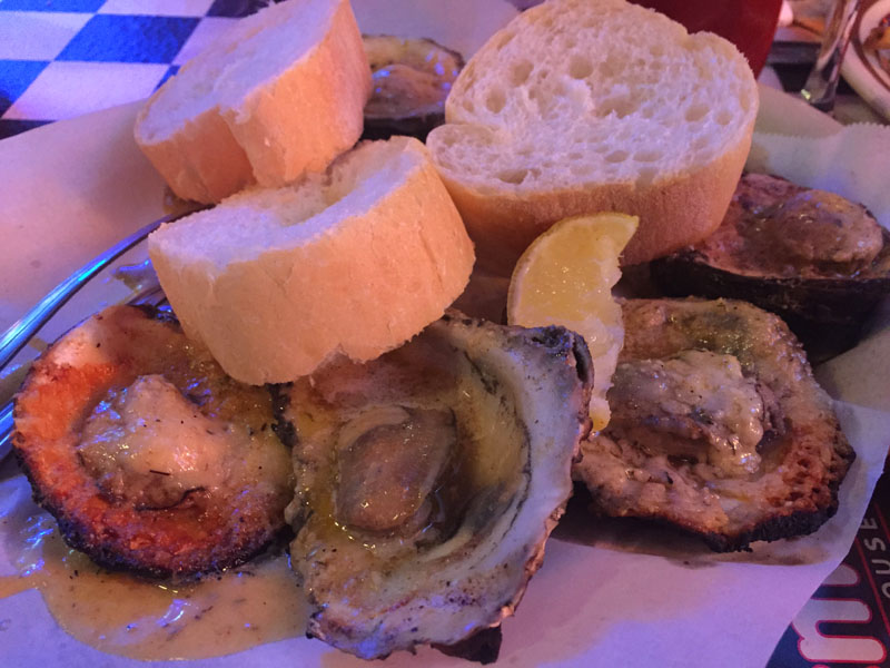 Grilled Oysters at Acme Oyster Bar in New Orleans