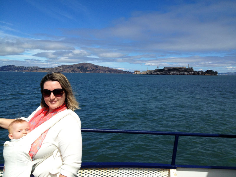 Hazel & Bethaney Sailing in front of Alcatraz, San Francisco