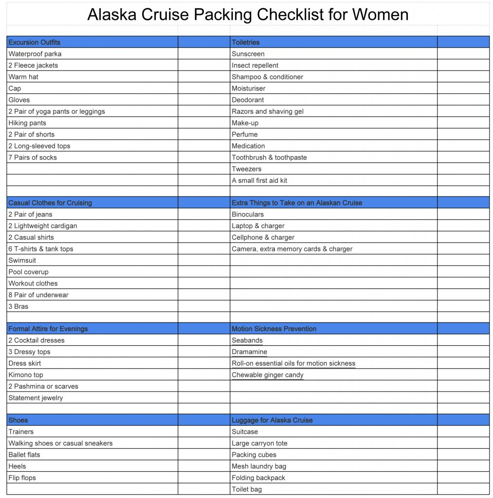 Τι-να-πακέτο-Αλάσκα-Κρουαζιέρα-Συσκευασία-Λίστα-για-Γυναίκες