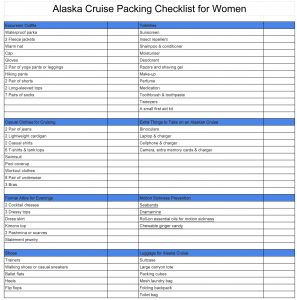 The Ideal Alaska Cruise Packing List - Printable Checklist Included! (2019)