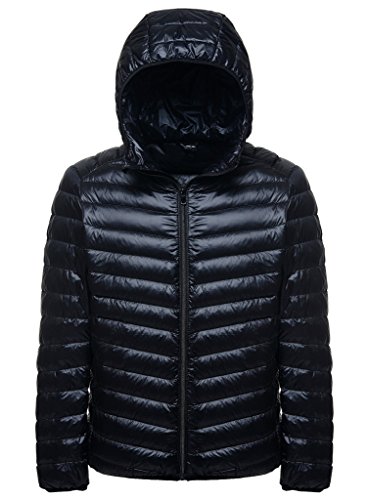 desolateness Men’s Packable Coats Lightweight Puffer Winter Down Jacket Hoodie Outerwear 