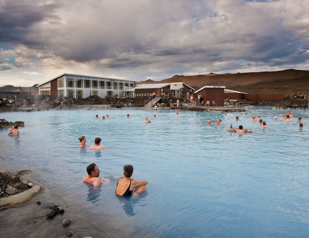 Swimming in the Blue Lagoon, Iceland