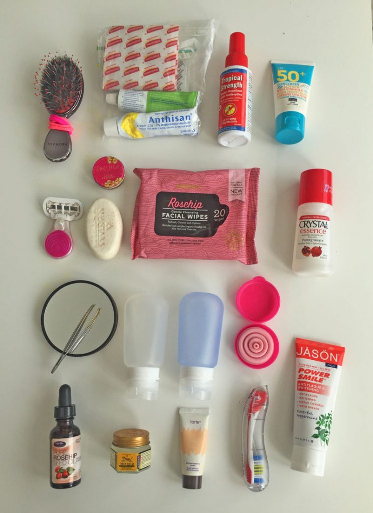 travel with toiletries