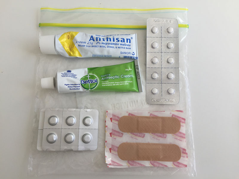 Toiletries Packing List First Aid Kit