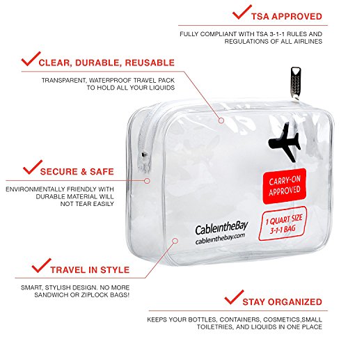 re)zip Zippered TSA Travel Quart Size Reusable Storage Bag (8.25 x