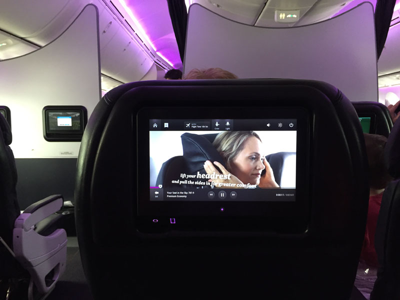 air new zealand 787 premium economy review ife